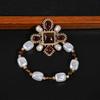 Bohemian Brown Resin & Imitation Pearl Beaded Bracelet Fashion Jewelry Gift for Women, Suitable for Banquet & Daily Decoration