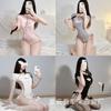 Sex Underwear Lace-Up Knitwear, Sweater Uniform Temptation Low Neckline Dirty Onesie Take-Off Set