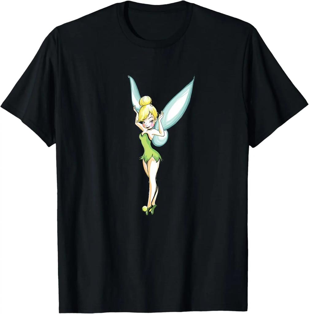 Hot Fashion Disney Tinker Bell Pose T-Shirt T-Shirt S-4XL Four Seasons Gift
