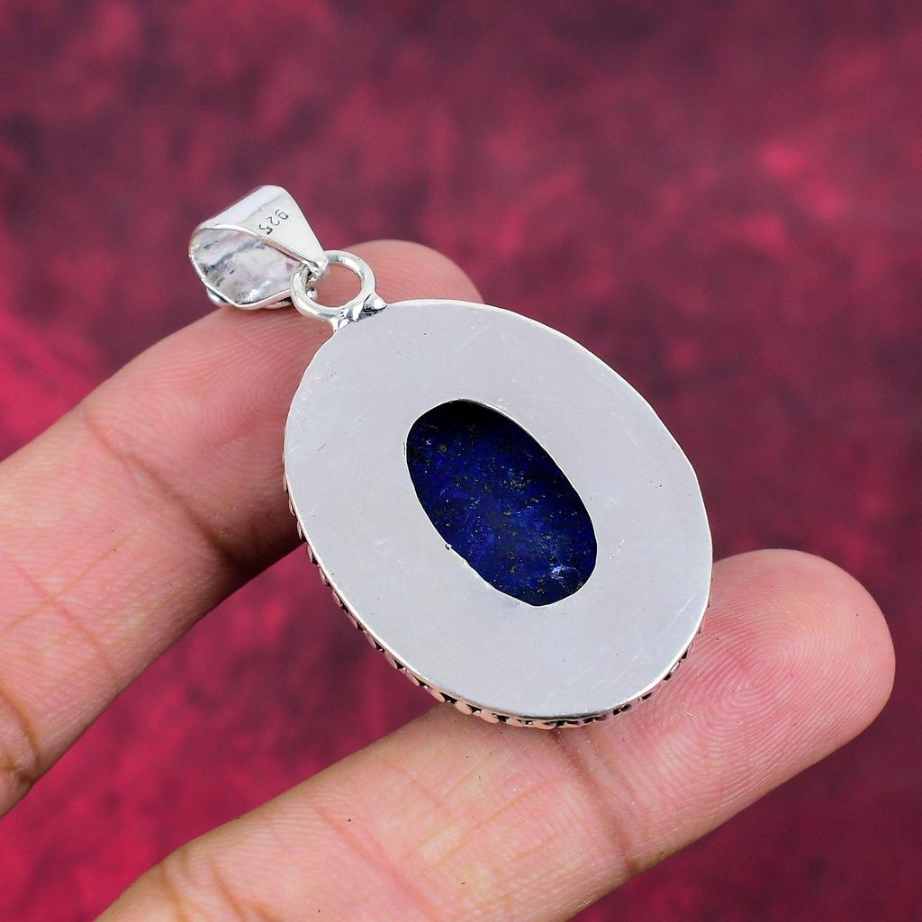 Lapis Lazuli, Tanzanite Pendant Handmade Gemstone Jewelry, 925 Solid Sterling Silver Pendant ,Unique Design Jewelry Pendant