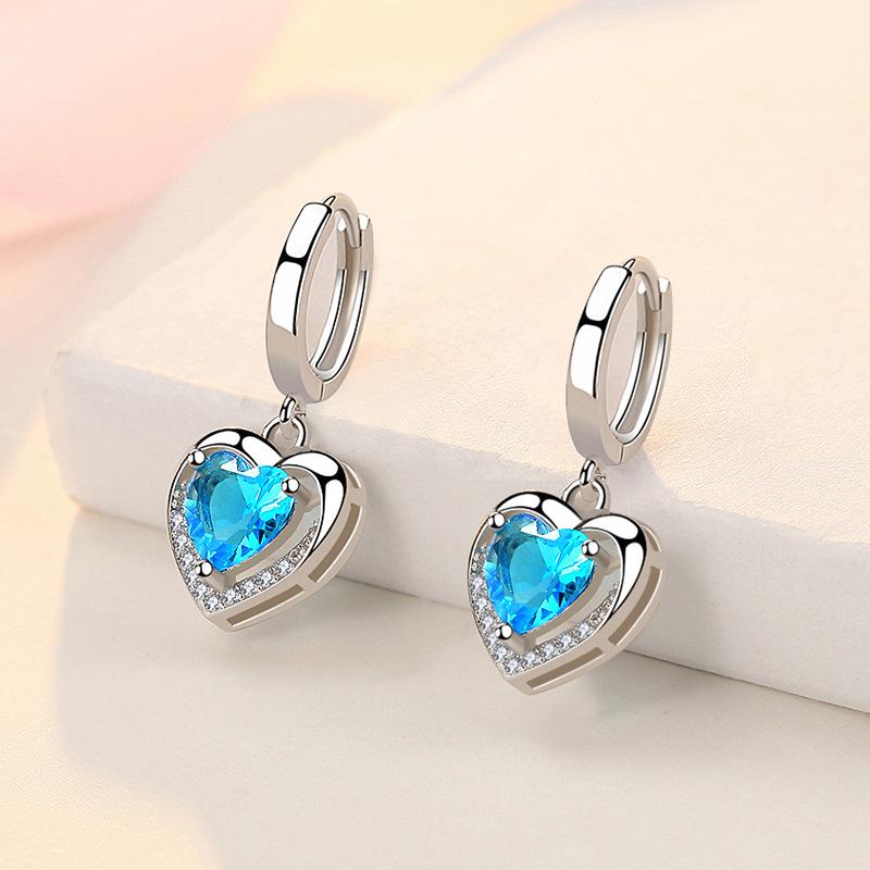 925 Sterling Silver Earrings Inlaid With Zircon Crystal Flower Earrings Charm Jewelry For Women Gift Engagement Wed Fine JewelryGood product