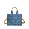 New Lee Fabric Tote Bag, Crossbody Bag, Shoulder Bag, Handbag Small Women's Denim Blue LE240004M-503