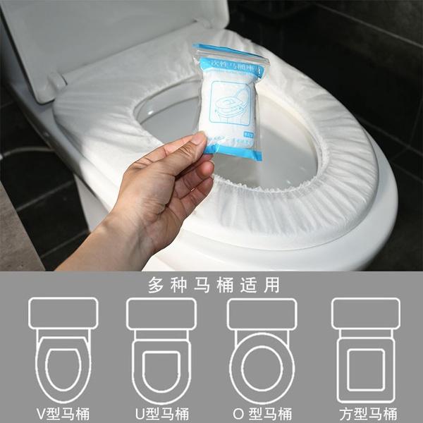 50pcs Disposable Non-woven Toilet Seat Cushion White Square Independent Thick Universal Travel Toilet Cover Cushion Toilet Ring
