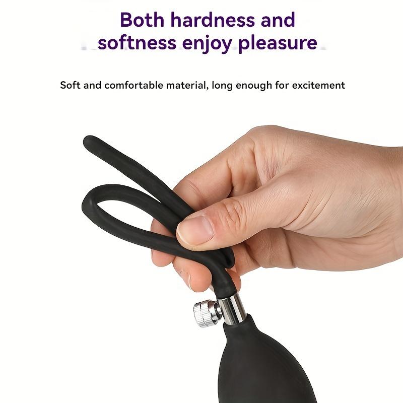 Двойной шарик Надувной уретральный катетер дилататор Расширяющийся стик для лошадиного глаза Силиконовая пробка для пениса Секс-игрушки для мужчин Гей мастурбатор