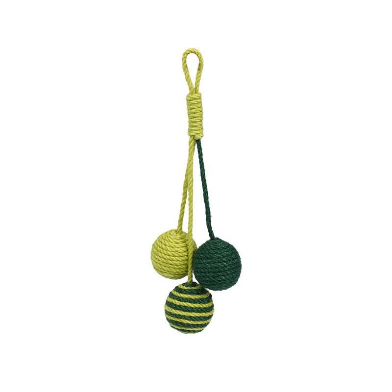 Cat Toy Set With Rope Ball Catnip Durable Interactive Wand Indoor Cats Multi-Color Options