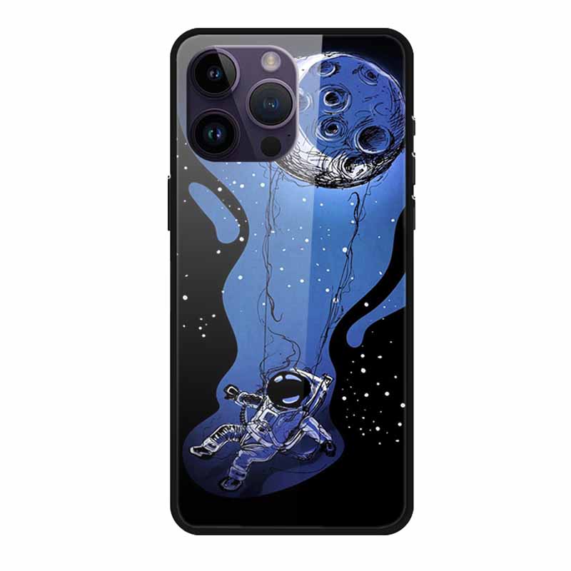 Закаленное Стекло Чехол Для iphone 15 Pro Max Чехол Жесткое Стекло Задняя Крышка Мягкий ТПУ Бампер Для iphone 16 Pro Max Чехол для Телефона 16Pro Max