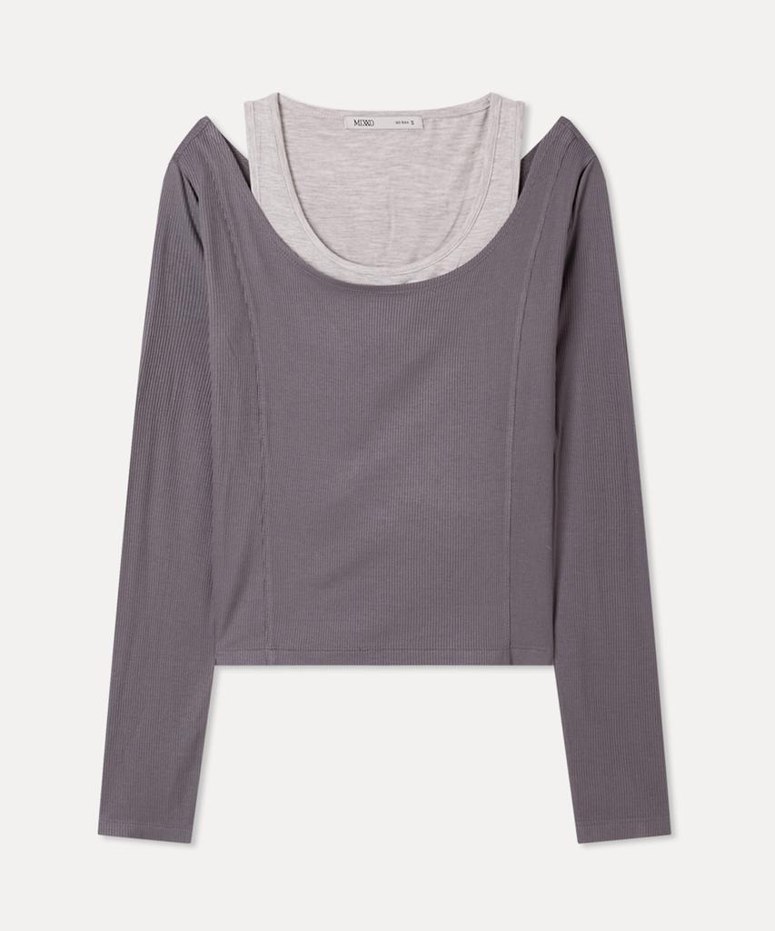 MIXXO Многослойная футболка с длинным рукавом_Miwlwg301A