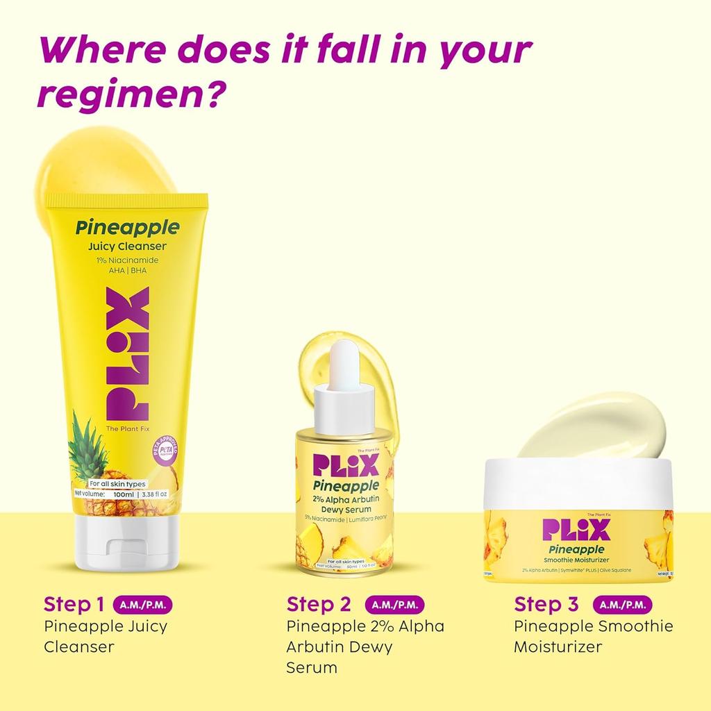 The Plant Fix Plix 5% Пенка для умывания с ананасом 100 мл Упаковка Для осветления ровного тона кожи