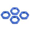 4PCS 17mm Aluminum Alloy Wheel Hex Hub Nut for 18 RC Model Car Upgraded AccessoryBlue