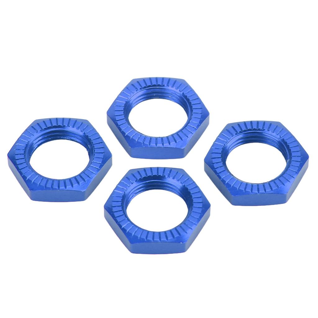 4PCS 17mm Aluminum Alloy Wheel Hex Hub Nut for 18 RC Model Car Upgraded AccessoryBlue