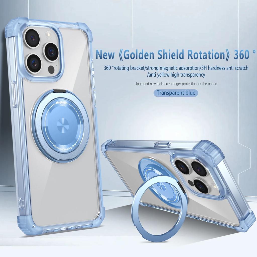 360 Degree Anti-Fall Rotating Holder Phone Case For iPhone 12 13 14 15 Pro Max 15 Plus Magnetic Cover For IPhone13 14 15 ProMax