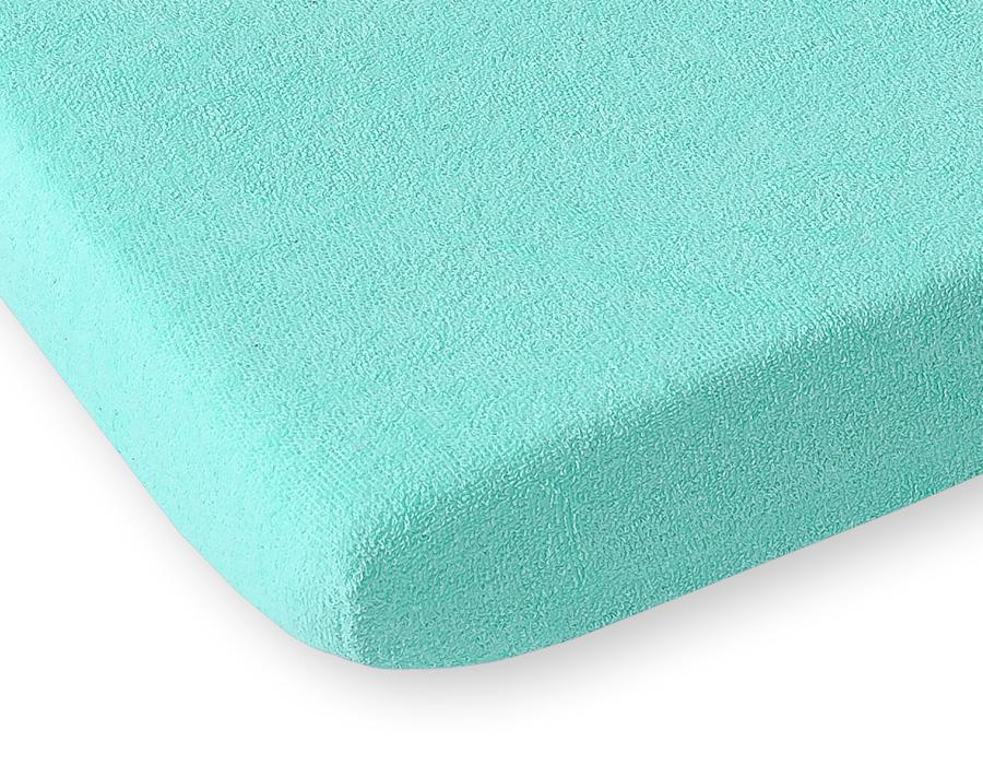 Terry fitted sheet for a crib 140x70cm - mint