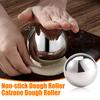 1/2Pcs Rolling Dough Ball Easy Grip Circular Rolling Ball Stainless Steel Dough Rolling Tool