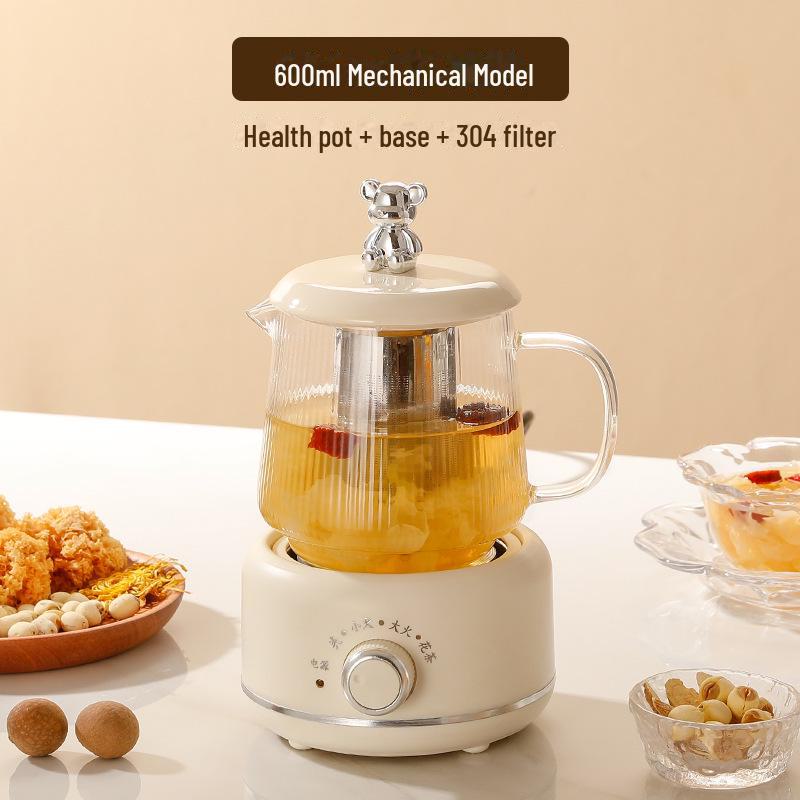 "Multi-functional Glass Tea Maker Kettle for Home and Office - Small Electric Flower Teapot Gift"