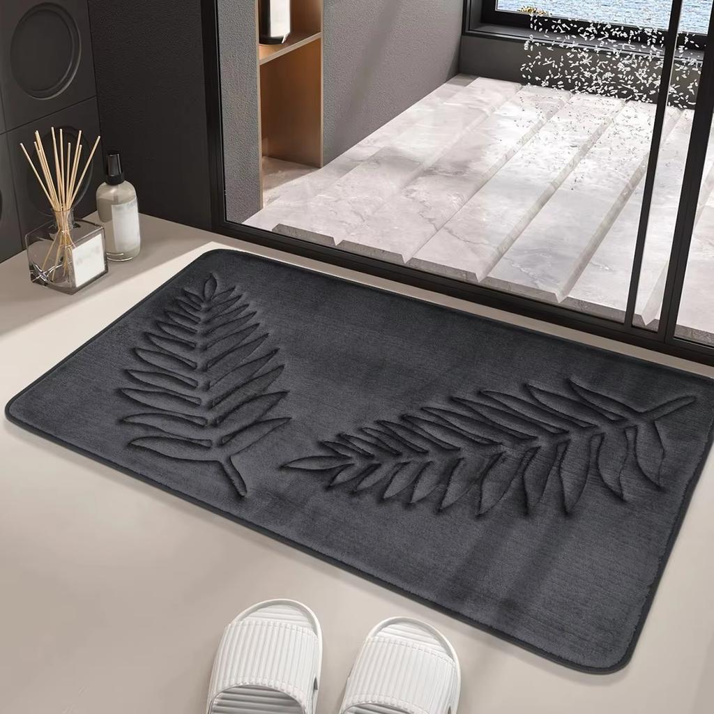 3pcs/set Bathroom Rugs Non-Slip Bath Rug Dries Quickly Ultra Soft Toilet Footpad Floor Mats for Bedroom kitchen Machine Washable