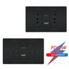 Италия Чили Мексика розетка с USB Smart Type-c 20 Вт быстрая зарядка настенная вилка, Бразилия электрический выключатель света двойная usb розетка
