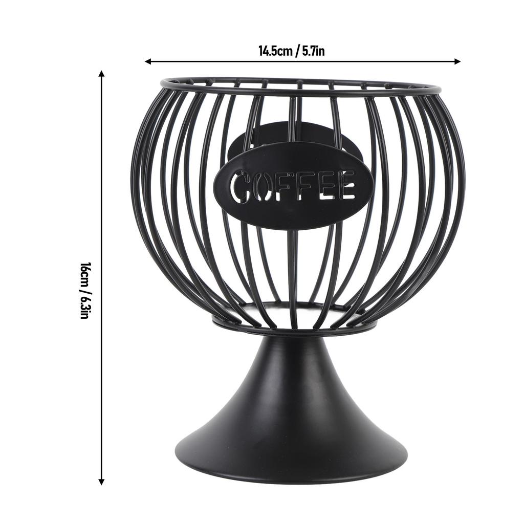 Корзина для кофейных капсул Утяжеленное основание Железо Современный держатель для кофейных капсул для дома Настольное украшение