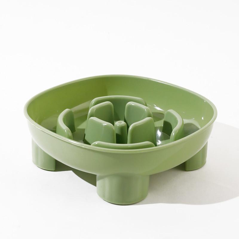 Pet Food Dish With Auto Feeding For Cats And Dogs In Green Yellow Pink Colors