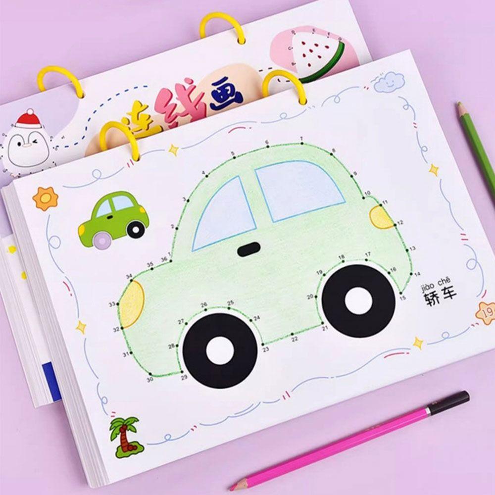 Книга для детской акварельной живописи с мультяшным узором, Портативная книга-раскраска для граффити, Подарки на день рождения/Рождество