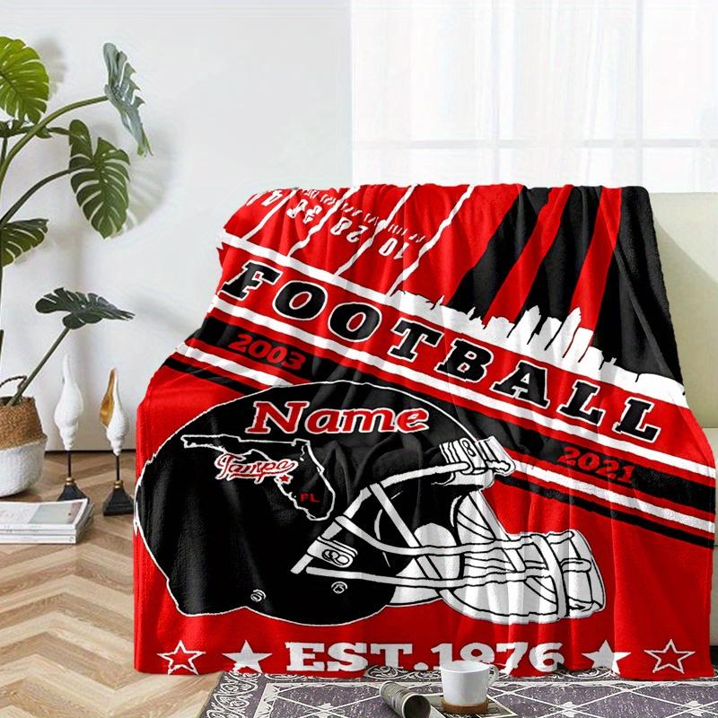 Life Is Full Of Football Shawl Blanket Personalized Name Option Soft Comfortable Stylish For Bedroom Bed Sofa Office Camping Warming Perfect Gift For
