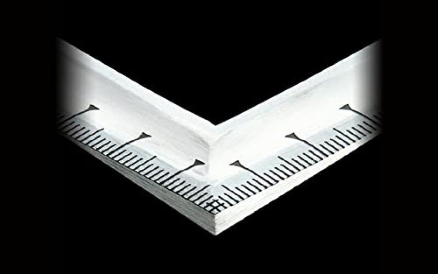 Shinwa Sokutei Curved Takumi For Angle Scale On the Red JIS 10839 Measure, Jingoro, Carpenters, Back, Numbers, Silver, 50cm,