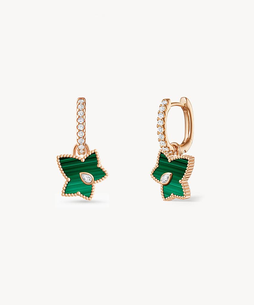Lola Rose Ivy Malachite Cubic Drop Point Women'S Earrings