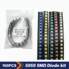100PCS/LOT SMD LED Light Diode Kit Super Bright 5050 Red Yellow Green True White Blue Light Emitting Diode Electronic Parts