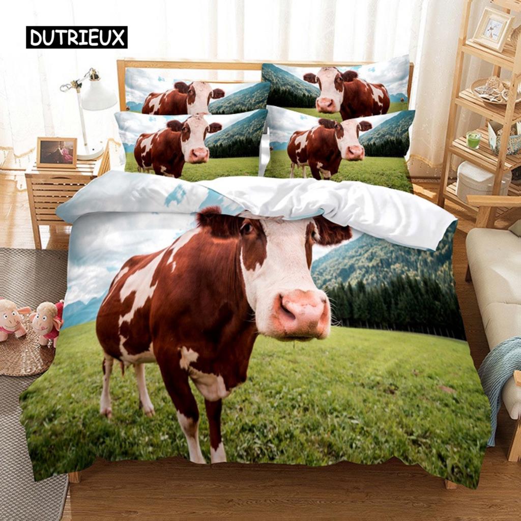 Blue Sky Cow Bedding Set Duvet Cover Set 3d Bedding Digital Printing Bed Linen Queen Size Bedding Set Fashion Design