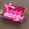 12 шт. Мыло-цветок Изысканное Романтичное Легкое Мыло-цветок Роза с Подарочной Коробкой для Дома
