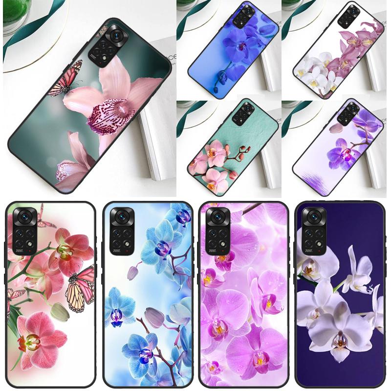 Цветной чехол с орхидеями для Xiaomi Redmi Note 14 13 Pro 12 9 10 11 Pro 10S 11S 12S Redmi 14C 13C 10C 12C