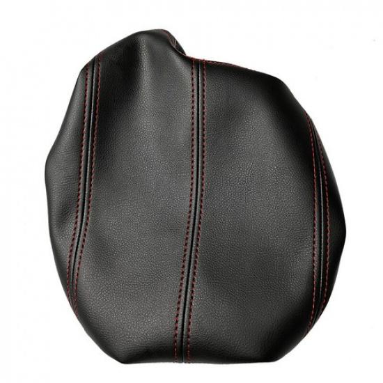 Black Leather with Red Line Car Center Armrest Box Cover For Honda Accord 13-17