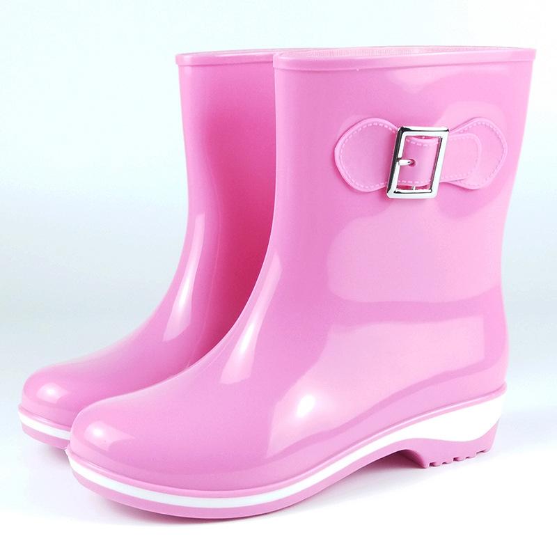 Модные зимние летние резиновые сапоги для женщин, нескользящие теплые сапоги, ботильоны на танкетке, платформе, резиновые сапоги 896