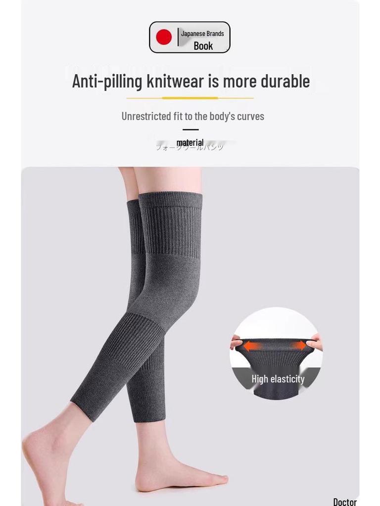 Шерстяные наколенники для согрева суставов - Унисекс для пожилых людей, защита от холода с подогревом для осени и зимы