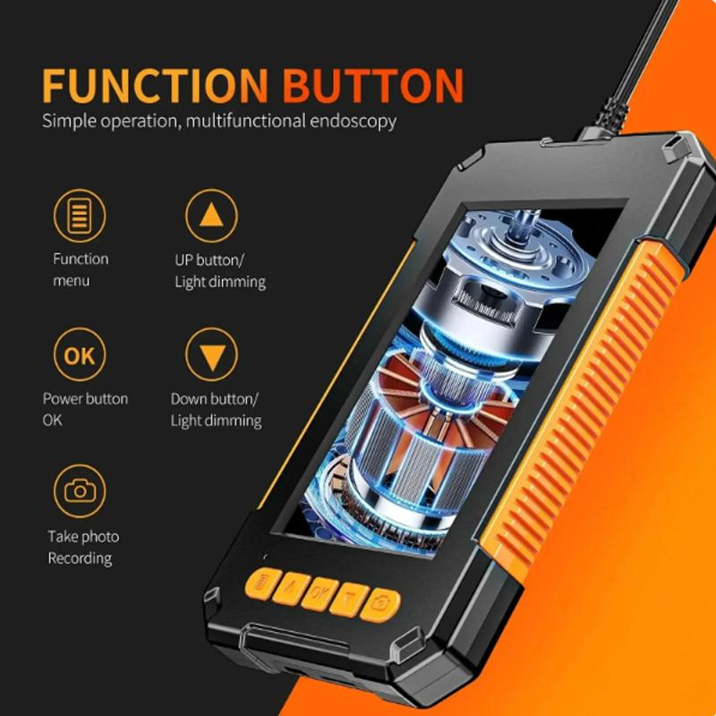 Промышленная эндоскопическая камера 1080P 4.3 "однообъективный HD1080P автомобильный инспекционный бороскоп IP68 водонепроницаемая канализационная камера с HD LED