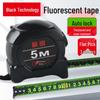 Автоматическая блокировка Флуоресцентная стальная рулетка - Черные технологии, 5м/10м, Утолщенная, Ударопрочная, Износостойкая