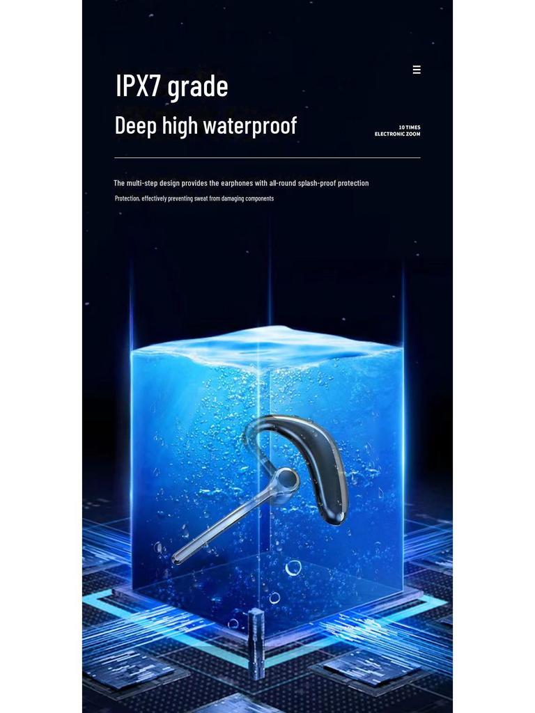 Частная модель Bluetooth-гарнитуры K20-1: Беспроводные, сверхдлительное время ожидания, одно ухо, двойной микрофон, шумоподавление ENC, цифровой дисплей