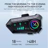 Y10  Helmet Headset Motorcycle 10m Intercom Bluetooth Headphone LED Lighting Interphone Music Player Moto Accessory