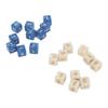 20 PCS Acrylic Square Corner Dice Set Colorfast Lightweight 6 Sided Number Dice Set for Math Games