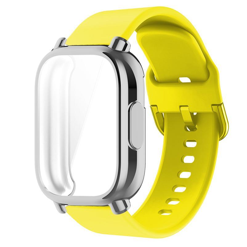 Защитный чехол + ремешок для Redmi Watch 5 active Redmi Watch 5 Lite Полное покрытие экрана Мягкий ТПУ корпус и дышащий спортивный ремешок