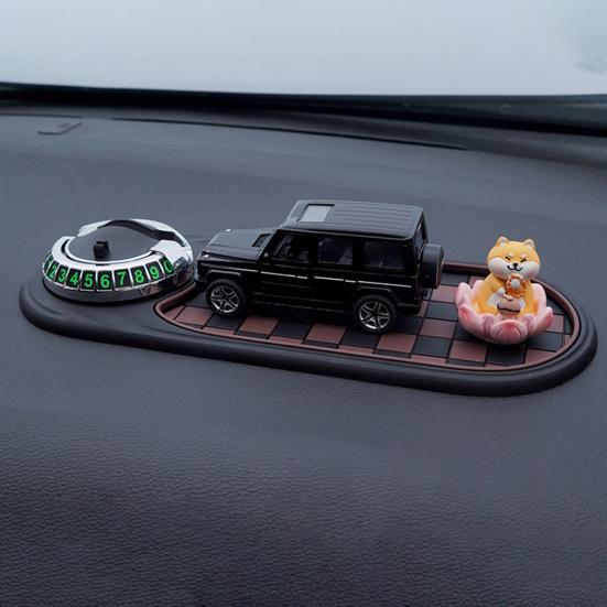 Многофункциональный автомобильный противоскользящий коврик с временным парковочным номером, держатель для мобильного телефона на приборную панель автомобиля, вращающийся на 360 градусов