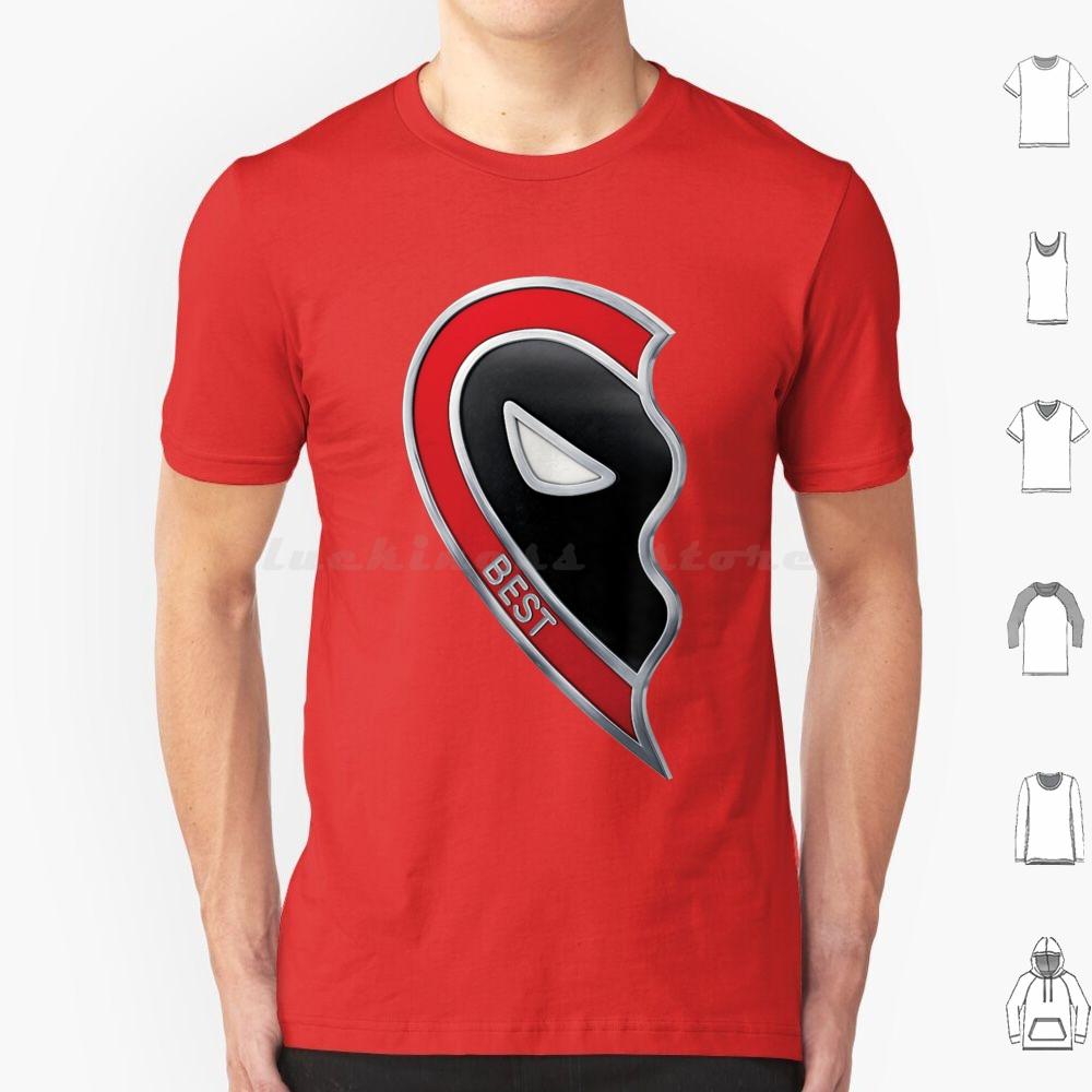 Best Friends Heart Left T Shirt 6xl Cotton Cool Tee Mcu Red Xmen Studios Fox Wade Logan Hugh Jackman Ryan Reynolds