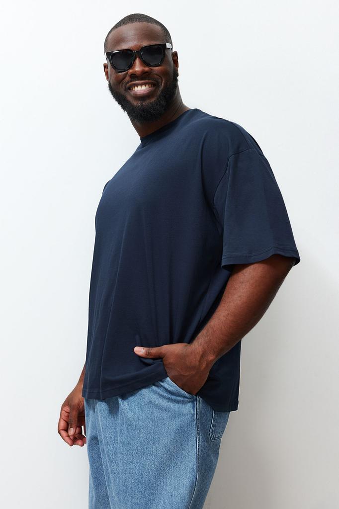 Men's Style Plus Size Plus Size White Oversize Comfortable Basic 100% Cotton T-Shirt