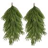 Realistic Touch Soft Rubber Norfolk Pine Needle Wall-mounted Christmas Tree Upside-down Vine and Green Plant Festival Decoration