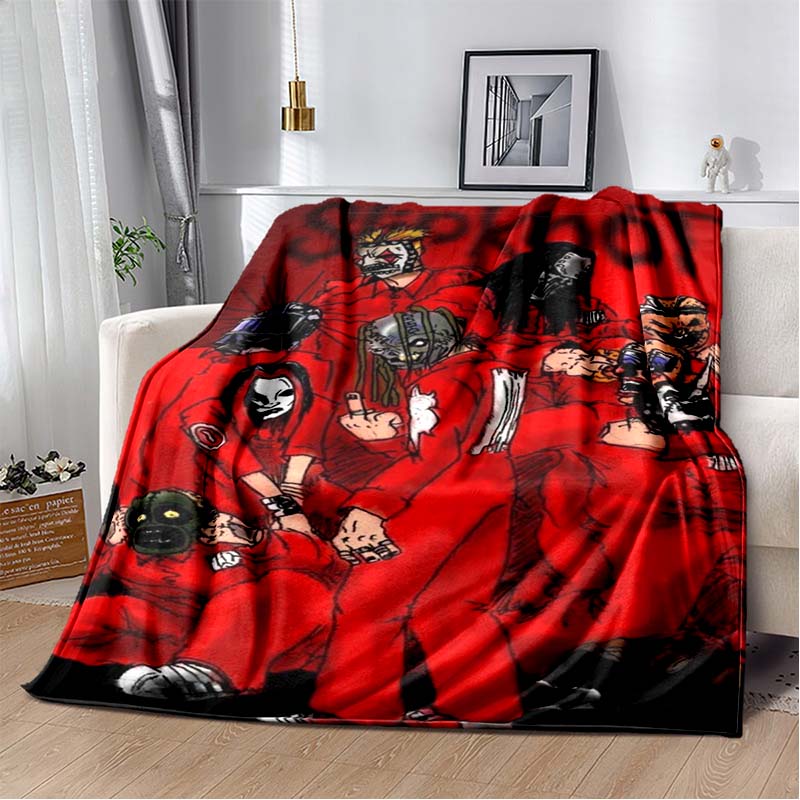 Heavy Metal Band Rap-Metal Music S-Slipknot Album Cover Printed Blanket Flannel Soft Warm Sofa Bed Portable Office Gift Blanket
