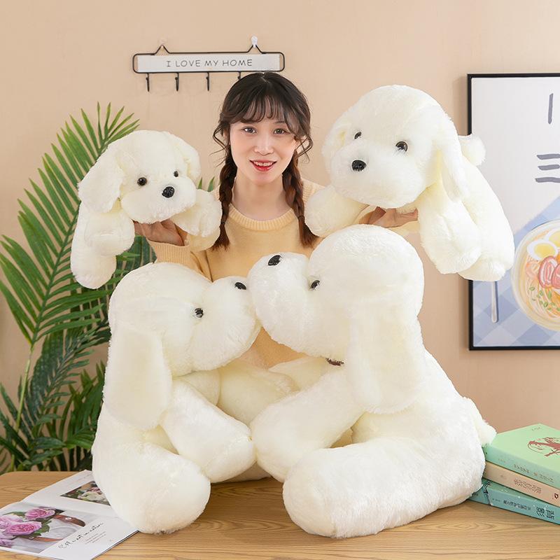 Cute White Plush Dog Pillow Stuffed Animal Soft Scented Plush Toy Birthday Gift for Girls