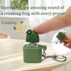 Croaking Frog Fidget Toy Keychain Rechargeable Frog Keychain with Sound & LED Lights, Funny Frog Keyboard Clicker Stress Relief