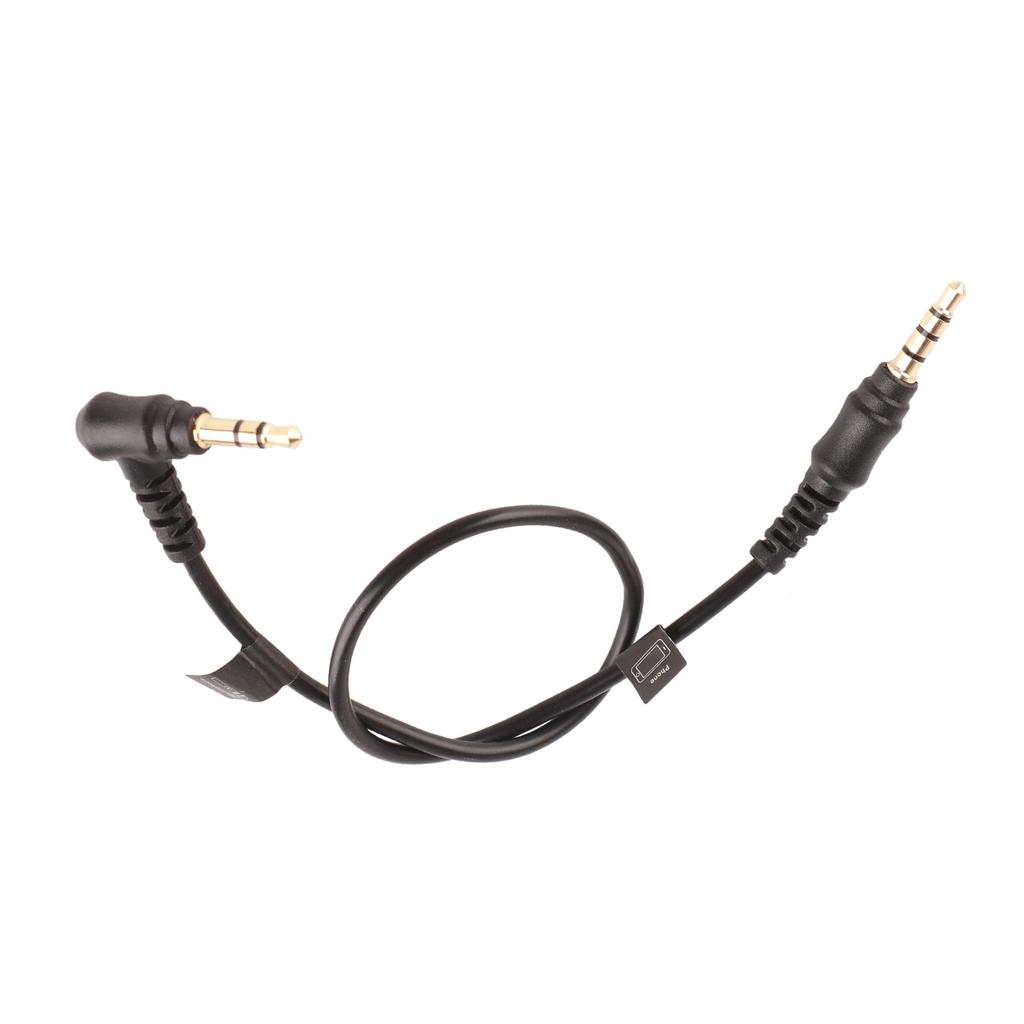 3.5mm TRS‑TRRS 30cm Alloy Audio Connection Cable for Microphone to Mobile Phone Wire
