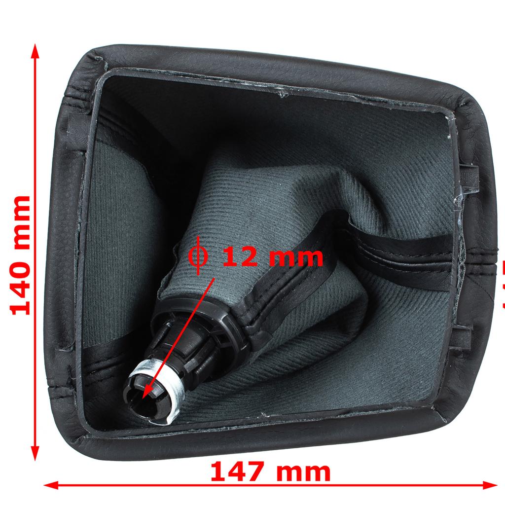 Skoda Octavia II 07-14 gear shift knob BLACK ABS + gaiter with frame 5 SPEEDS