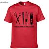 Clothing Summer Fashion Hairdresser T Shirt Men Short Sleeve Cotton Barber Weapons T Shirt Tops
