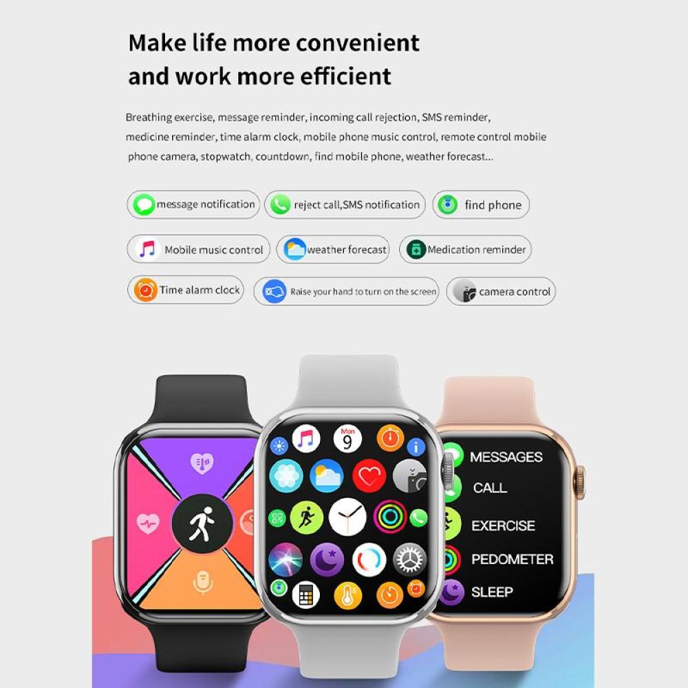 Watch 9 Смарт-часы для мужчин Температура тела BT Вызов NFC Всегда на дисплее Фитнес Женские смарт-часы Series 8